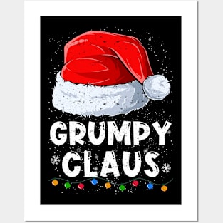 Grumpy Claus Christmas Santa Family Matching Pajama Posters and Art